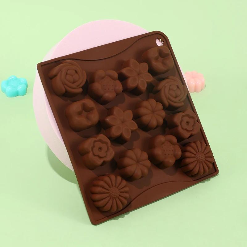 Chocolate Silicone Baking Mold Horse Multiple Flower Shape Cake Cookies Bread Candy Pastry Gummy Jelly Soap Candle Making Tool