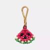 Colorful Beaded Fruit Series Apple Watermelon Bag Charm Pendant Keychain For Women Girls Bag Decoration Accessories