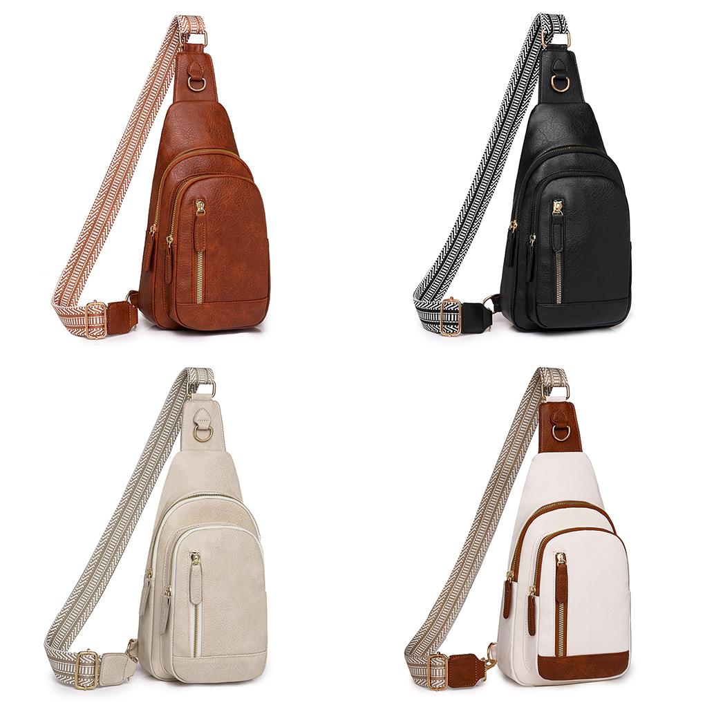 Retro Bag For Women Lightweight And Wear-resistant PU Chest Bag With Large Capacity Womens Chest Bag