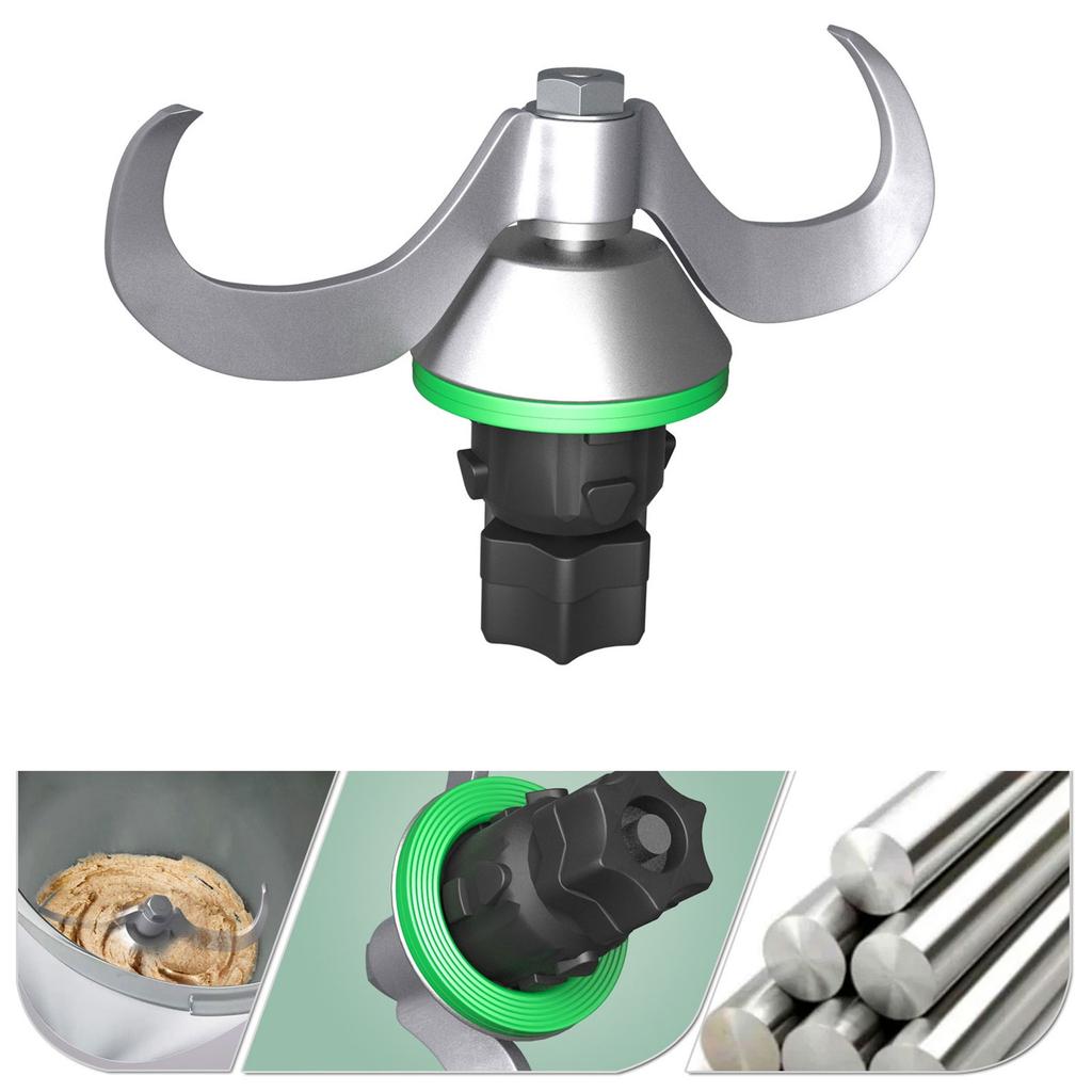 Cabeça de Massa de Aço Inoxidável Cabeça Misturadora de Massa Cortador de Massa Cabeça Misturadora Multifuncional para Mistura e Sovadura Sem Esforço