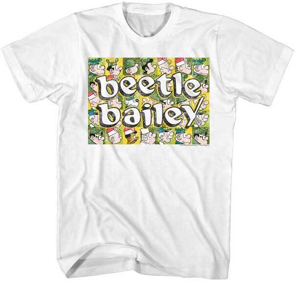 Beetle Bailey 1960 s Cartoon Comic Strip Picture Squares Men s T Shirt S