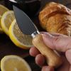 Rubber Wood & Stainless Steel Cheese Knife Set with Butter Spreader and Table Knife