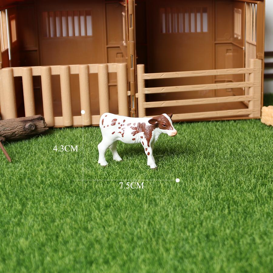 Simulering Gård Verden melkeku Storfe Okse Kalv yak Moskusokse Pedagogisk dyremodell figur leketøy hjemmedekor Gave Til Barn