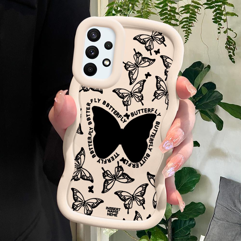 

Окрашенный узор Big Wave Edge Мягкий силиконовый материал Macaron чехол для телефона противоударный защитный резиновый чехол для Samsung Xiaomi Poco Redmi Redmi 14C 5G белый