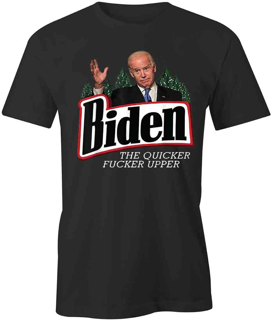 Biden The Quicker TShirt Tee Short-Sleeved Cotton CLOTHING BIDEN S1BCA779 XXXXL