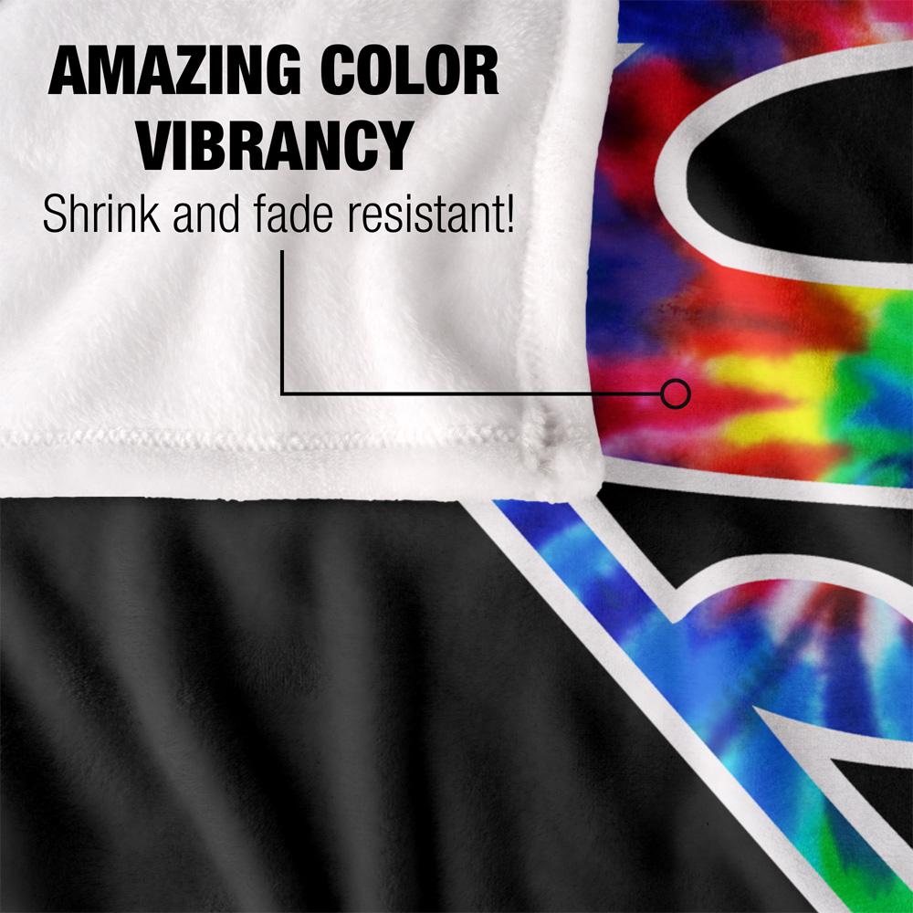 SUPERMAN Tie Dye Logo Blanket