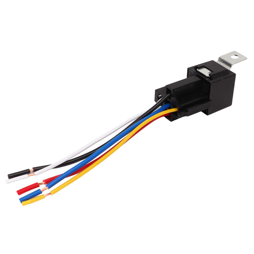 5pcs Automotive Relay Kit 5 Pin 40A 12V Waterproof Copper Contact Car Relay Harness