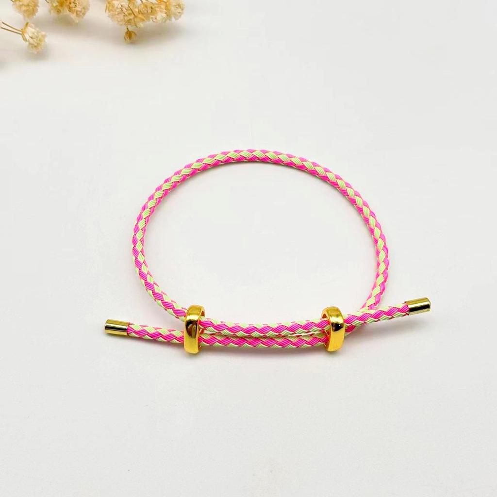 DIY Adjustable Beaded Steel Wire Bracelet with 8-Figure Buckle