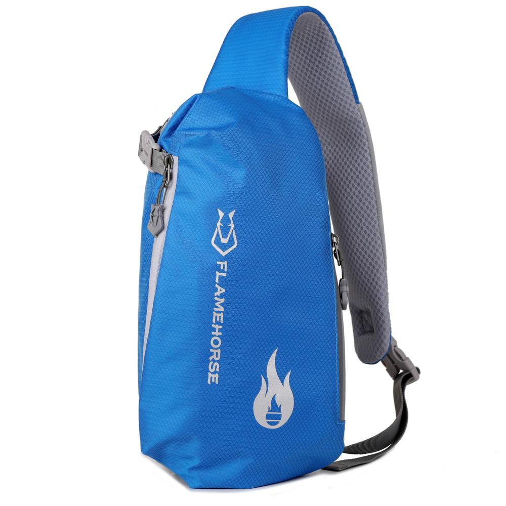 Crossbody Sling Bag Ultralight Waterproof Nylon Chest Shoulder Bag With Earphone Hole Perfect Travel Companion For Men And Women