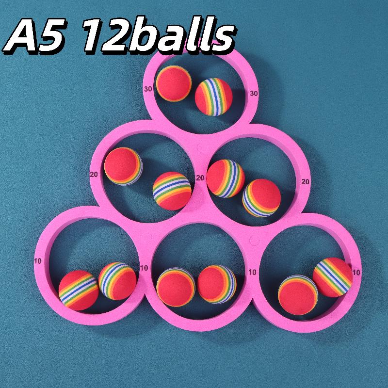 Pool Games Set With 10/12 Balls Pool Floating Throwing Games Floating Ring For Kids Adults Swimming Pool Water Game