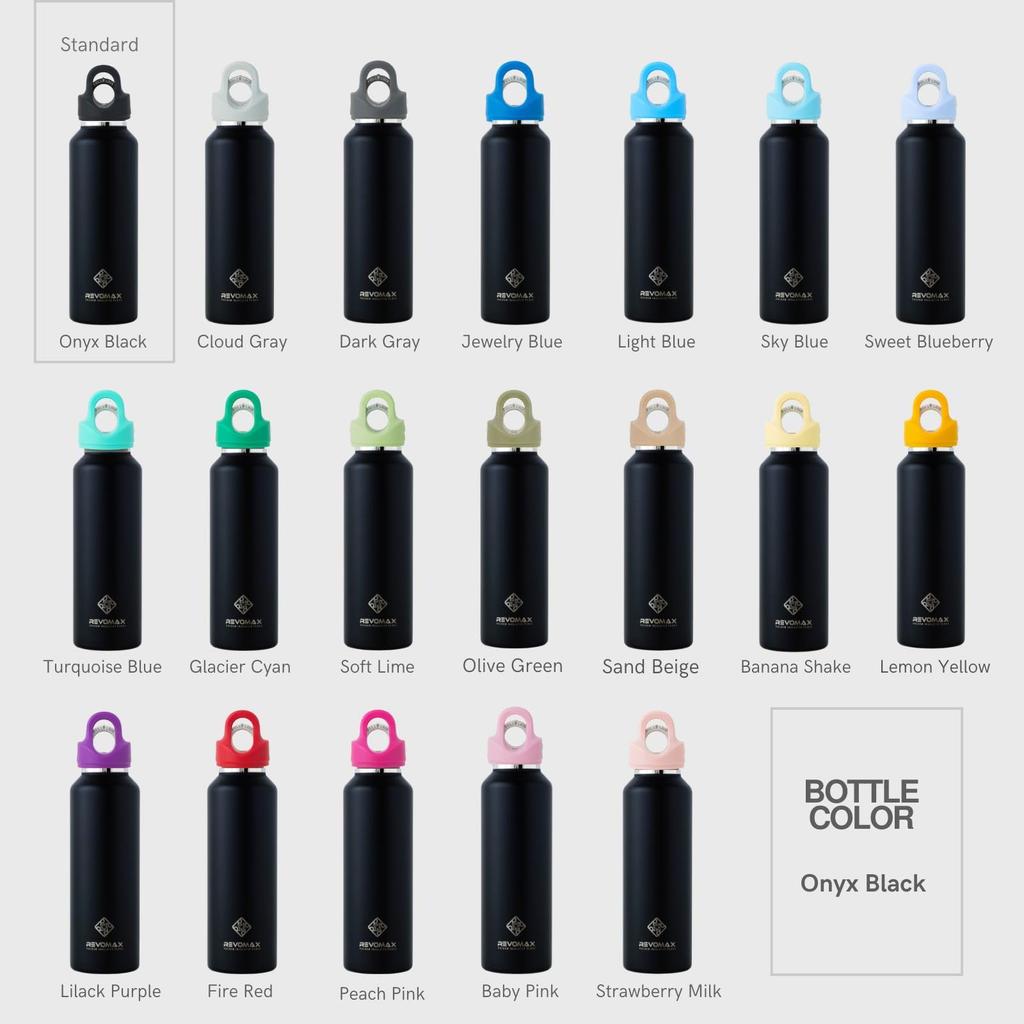 sold 32oz Stainless Steel heat cold Vacuum Insulated Water Gift REVOMAX OfficialCap separately. (950ml) Bottle, Carbonated, 18-hour retention,