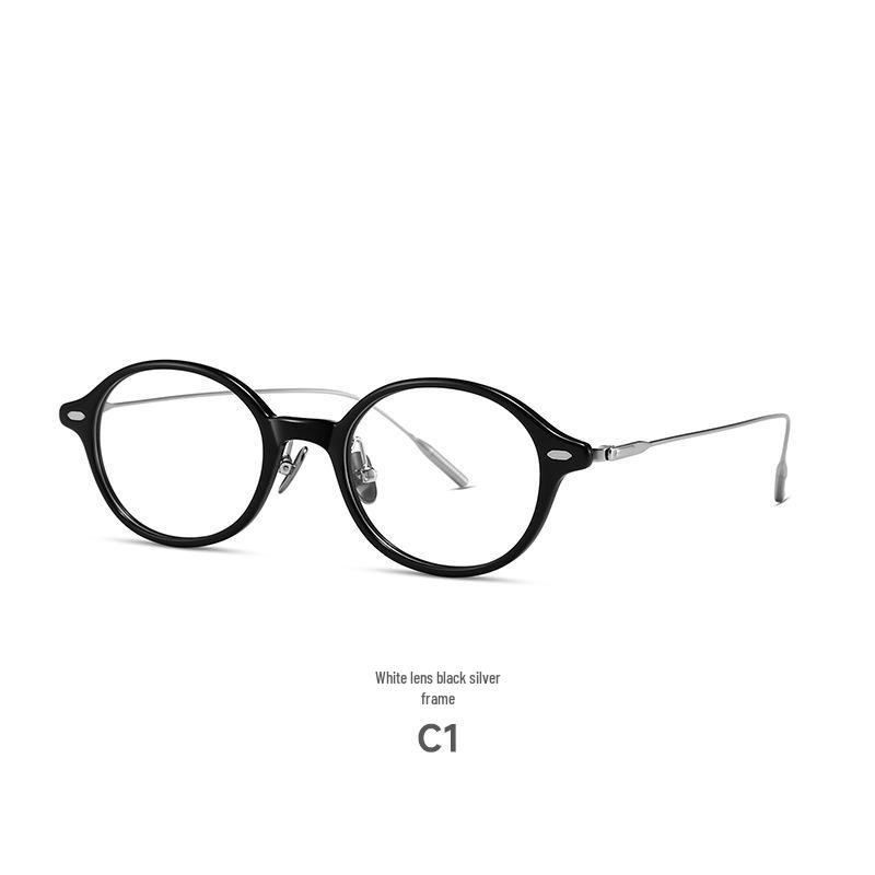 

Korean Style Tortoiseshell Myopia Glasses for Women - Small Titanium Frame, High-End Eyeglass Frames 1071, Prescription Compatible.