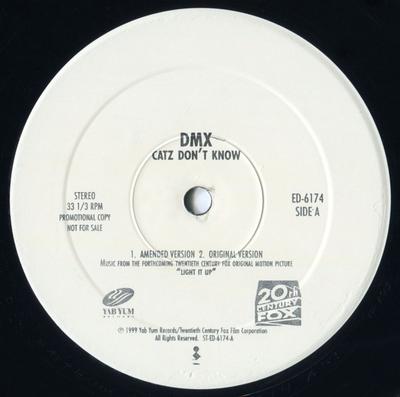LP Record DMX  Catz Dont Know ED6174 YAB YUM 1999 US Rap  HipHopRB Used
