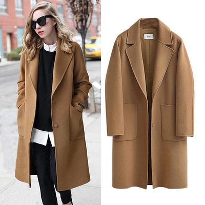 Autumn And Winter Women's New Wool Coat Long Loose Coat