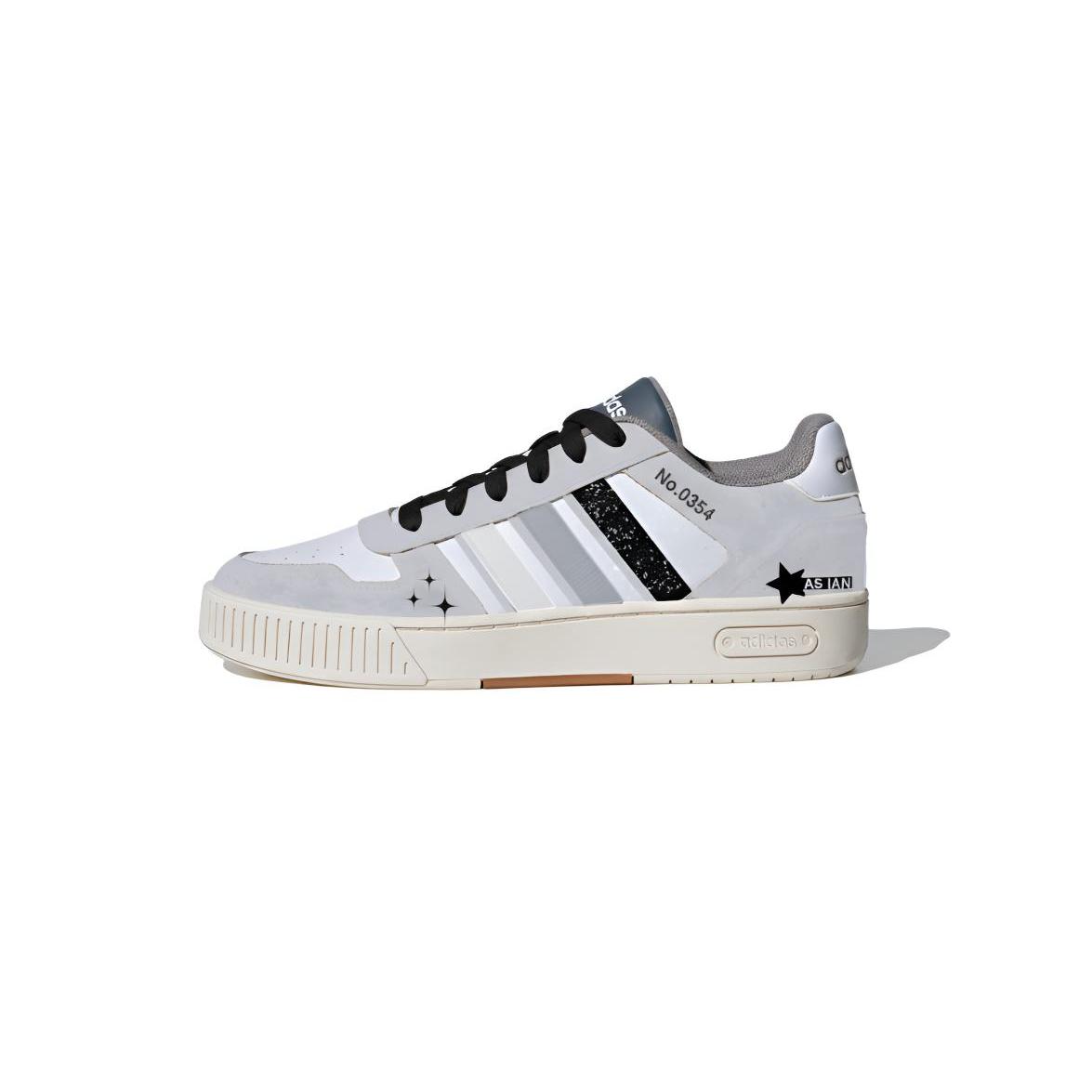Adidas Neo D PAD Star Sparkle Suede Coverage Low top Skateboard Shoes Unisex White Gray JH8812(Team2007-) 43⅓