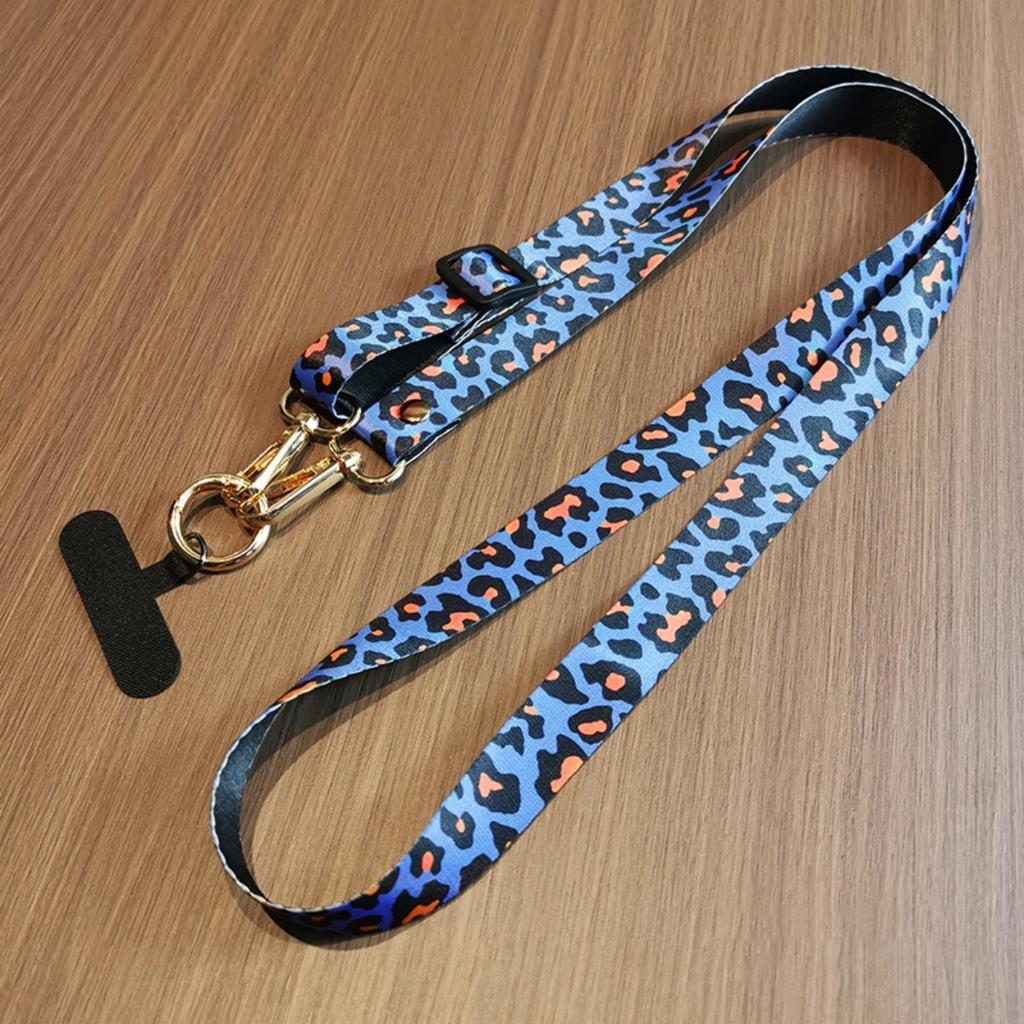 Stylish Leopard Print Phone Lanyard Shoulder Strap Adjustable Neck Strap Mobile Phone Case Phone Cover Anti-Loss Hanging Rope