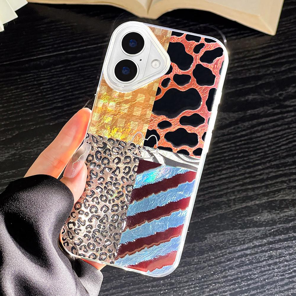 Phone Case for iPhone 11 13 16 Pro Max iPhone 14 15 Pro Max 12 13 Pro Max 16 Plus  13 Pro 14 Pro Glacier Pattern High-grade Color
