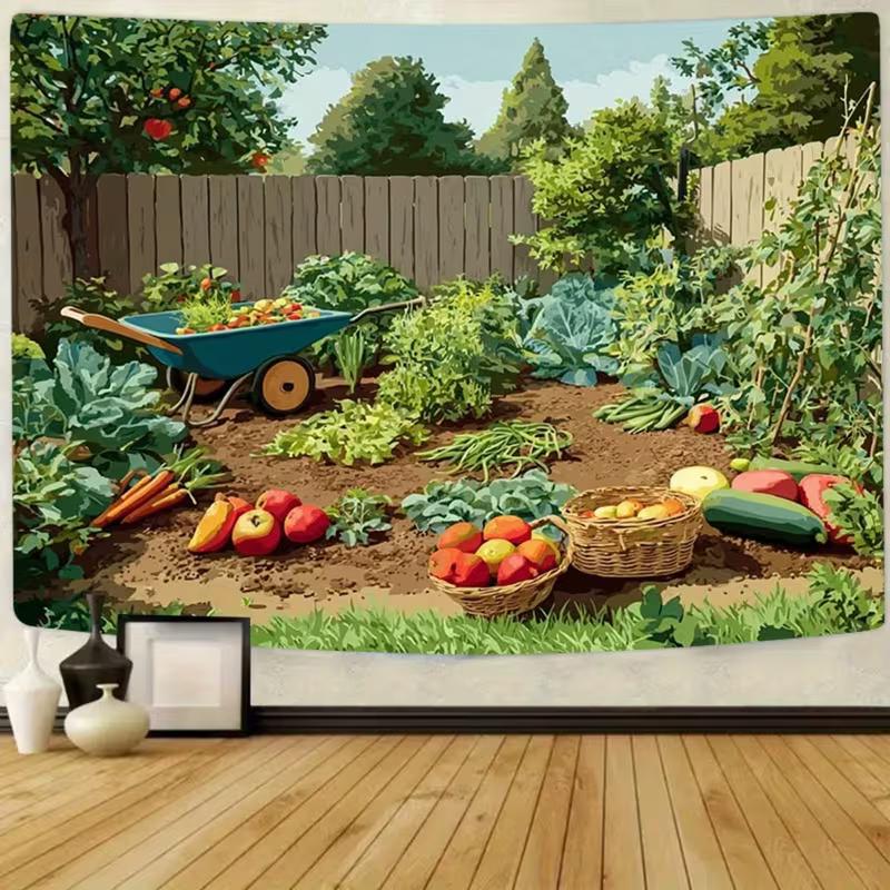 2D Vegetable Farm Backdrop Gardening Photography Background