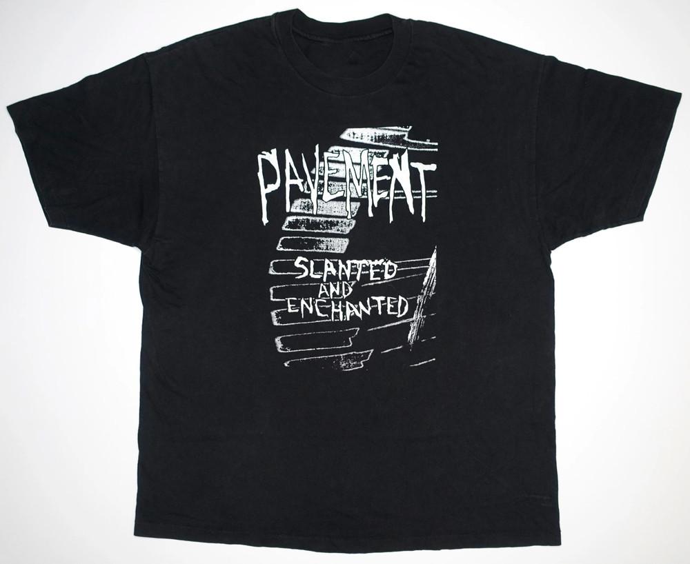 VTG Pavement Band Slanted And Enchated Heavy Cotton Black T Shirt S-5XL EN695 Unisex T-Shirt S