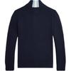 Polo Ralph Lauren Sweater FW24 Solid Color Logo Embroidered Half High Neck Zipper Long Sleeve Knit Kids sweaters Deep-Blue CWPOSWEY6820537-410