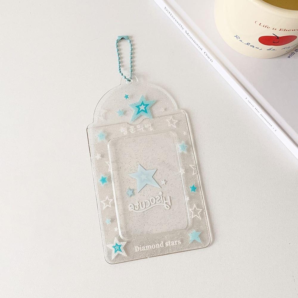 Cute Acrylic Card Holder 3 Inch Kawaii Photos Protective Cover Cartoon ID Card Card Holder Student