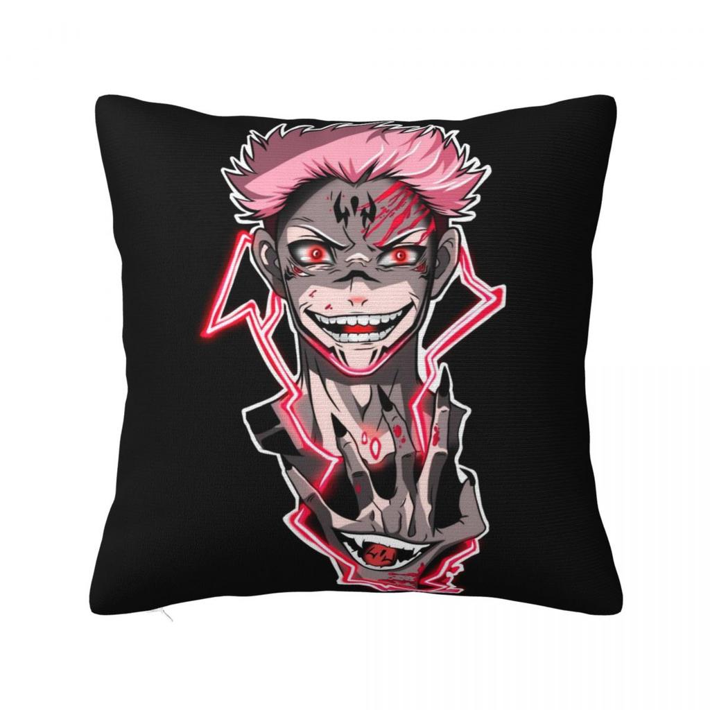 Pillow Case Ryomen Sukuna Jujutsu Kaisen Polyester Pillow Cover Kawaii Cushion Cover Pattern Pillowcases For Home Decorative