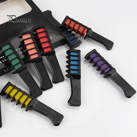 Halloween Hair Dye Comb 10Pcs Chalk 10 Colors Washable Instant Christmas Cosplay Party Disposable Temporary Coloring Safe