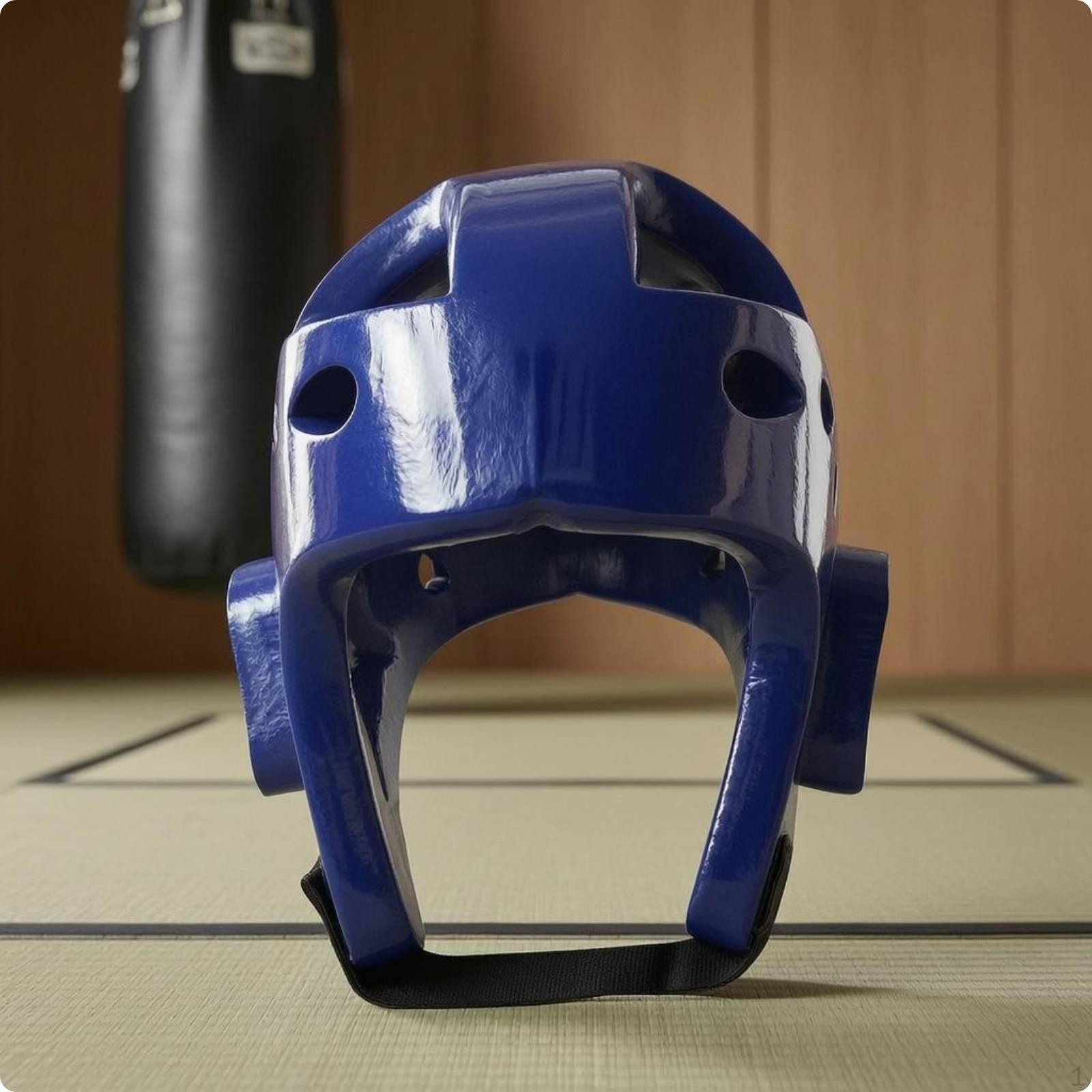Taekwondo Headgear RigidConstruction Sparring Helmet Molded Ventilated for Training Blue Xl
