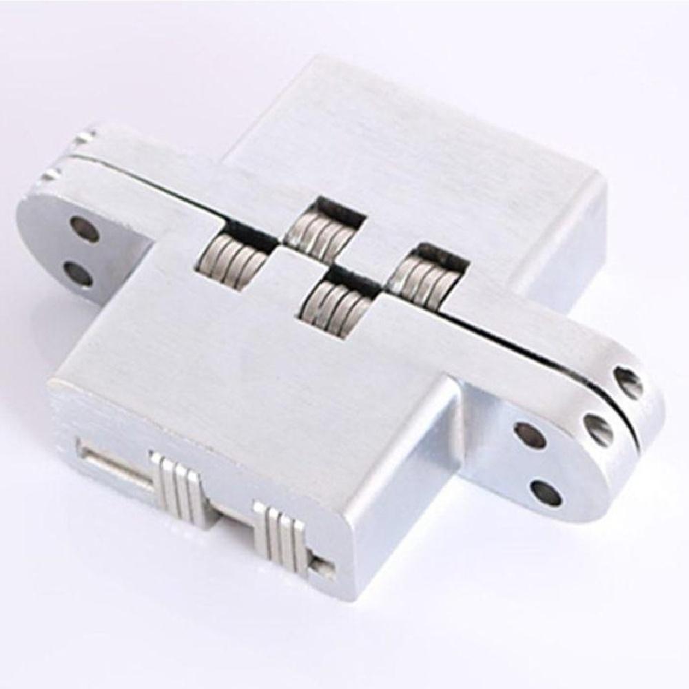 Hidden Gate Hinge Stainless Steel Invisible Door Hinges Concealed Barrel Wooden Box Silver