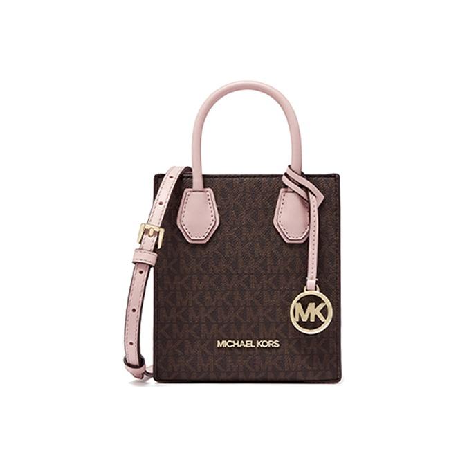 

Michael Kors Mk Mercer Monogram Color Block Logo Leather Fabric Accordion Bag Mini Women handbags 35T1GM9C0I-648 Shopping Bag Set(Basic Set+Shopping Bag)