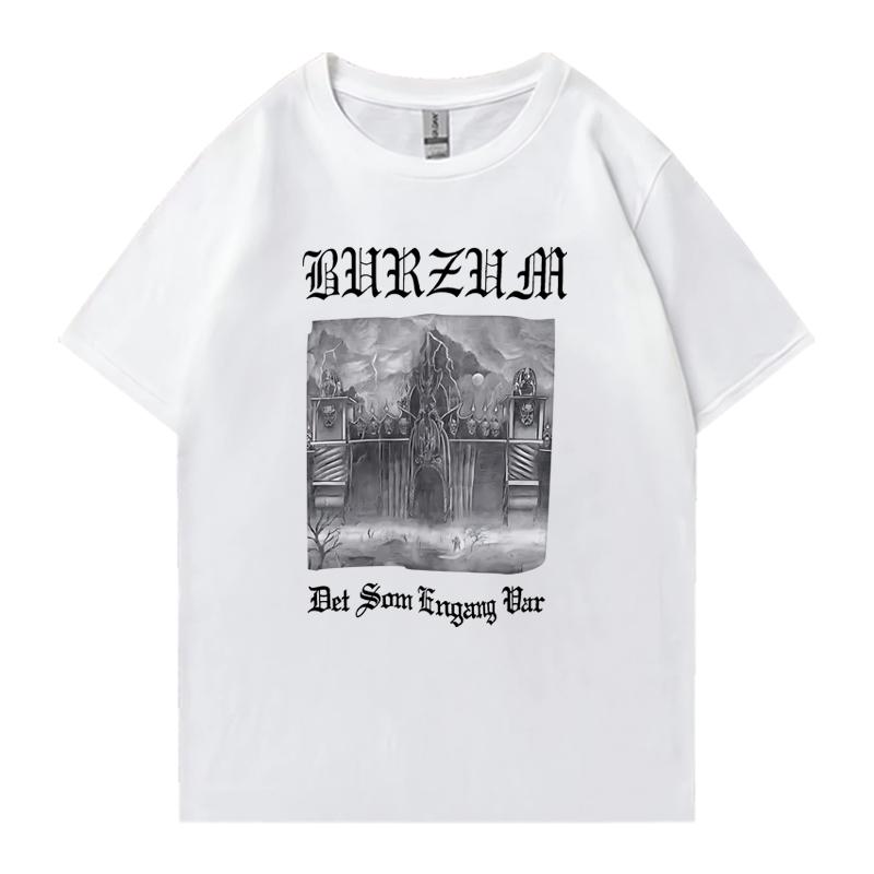 Vintage Hip Hop Burzum Band Printed streetwear Men Women Death rock Heavy metal short sleeve t-shirts Unisex 100% Cotton T shirt