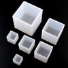 1Pcs 20/25/35/40/50/65mm Mould Transparent Silicone Square Mold Epoxy Resin Molds For DIY Jewelry Making Tools