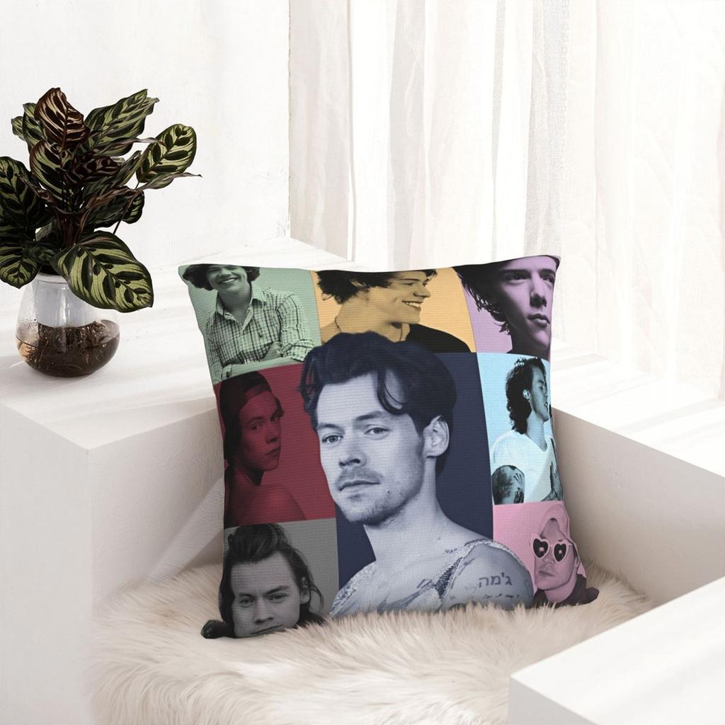 Harrys Styles Eras Tour Pillowcase Soft Polyester Cushion Cover Gift Pillow Case Cover Home Square 40*40Cm