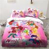 Set di biancheria da letto Kawaii Anime Winx Letto a tre pezzi Singolo Doppio King Size Set di letto per adulti e bambini Set copripiumino per bambini Regalo per bambini