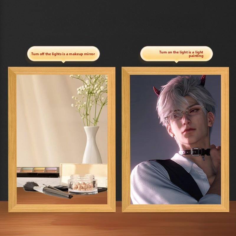 23cm/9.06in Love and Deepspace Anime Light Painting Qi Yu Qin Che Peripherals Collectible Display Birthday Gifts Room Decoration