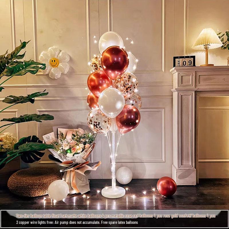 Luminous Balloon Floor Stand for Events: Birthday, Wedding, Anniversary, Party, and More.