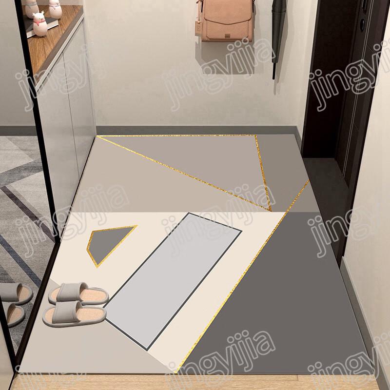 Le Hao Qian Qiu Geometric Crystal Velvet Doormat