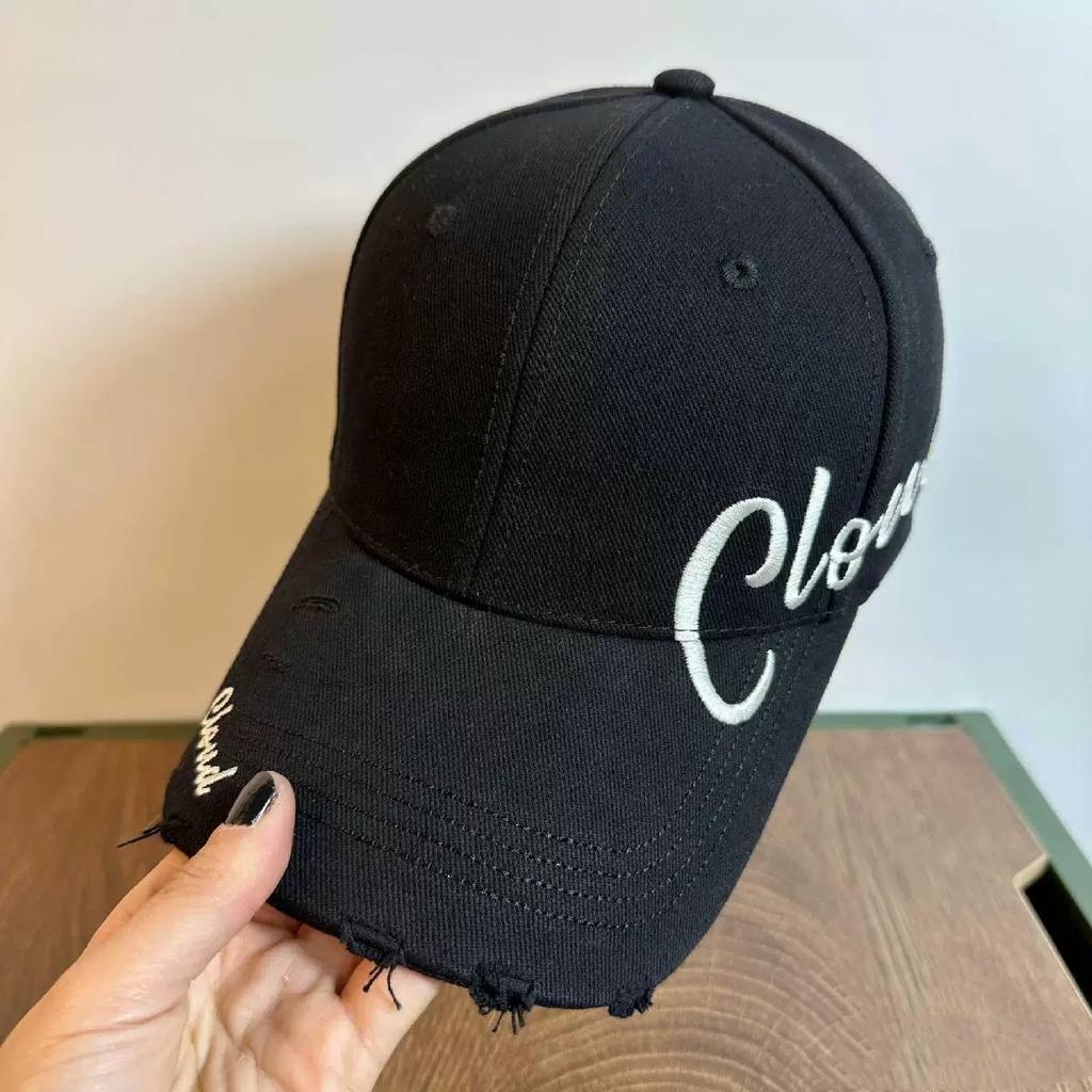 Big head circumference hat women's versatile letter shade wide brim hard top cap men's enlarged deepening baseball cap