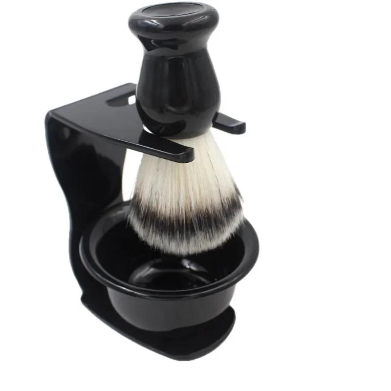 Men Shaving Brush Set Facial Foam Bowl Men Beard Shaving Stand Moustache Cleaner Rack Shaving Brush Cup Men Styling Accessories