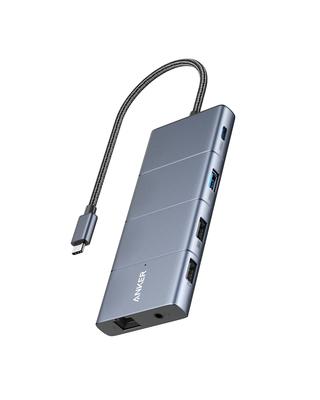 Anker 565 Hub with 10Gbps Data 4K HDMI 100W USB PD USB Gen 2 and Ethernet USB-C (11-in-1) High-Speed Transfer, Port, DisplayPort, Support, 3.2 USB-C