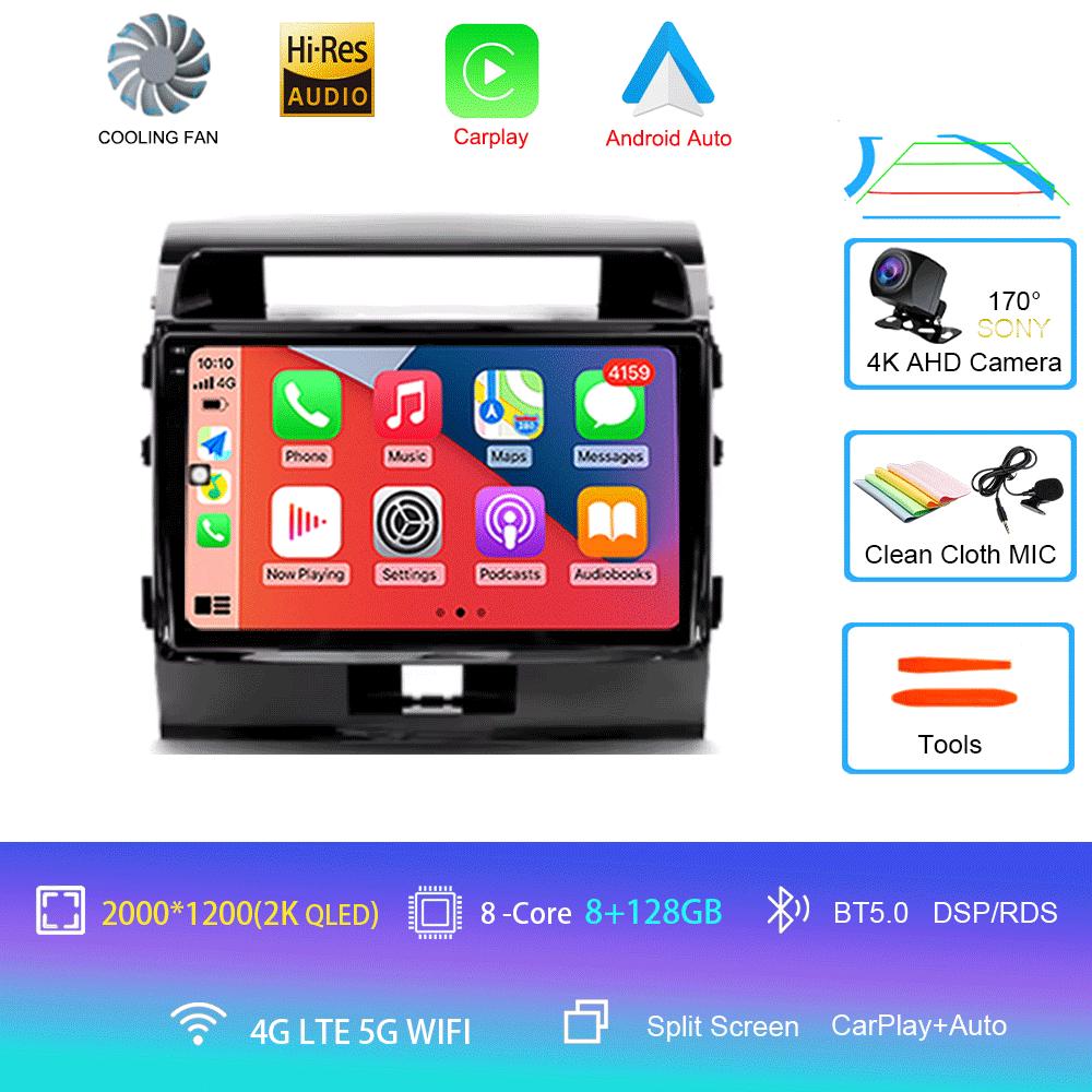 10.1 Inch Android For Toyota Land Cruiser 200 2007 - 2015   Car Radio Multimedia Player Navigation GPS Wireless Carplay DSP Wifi