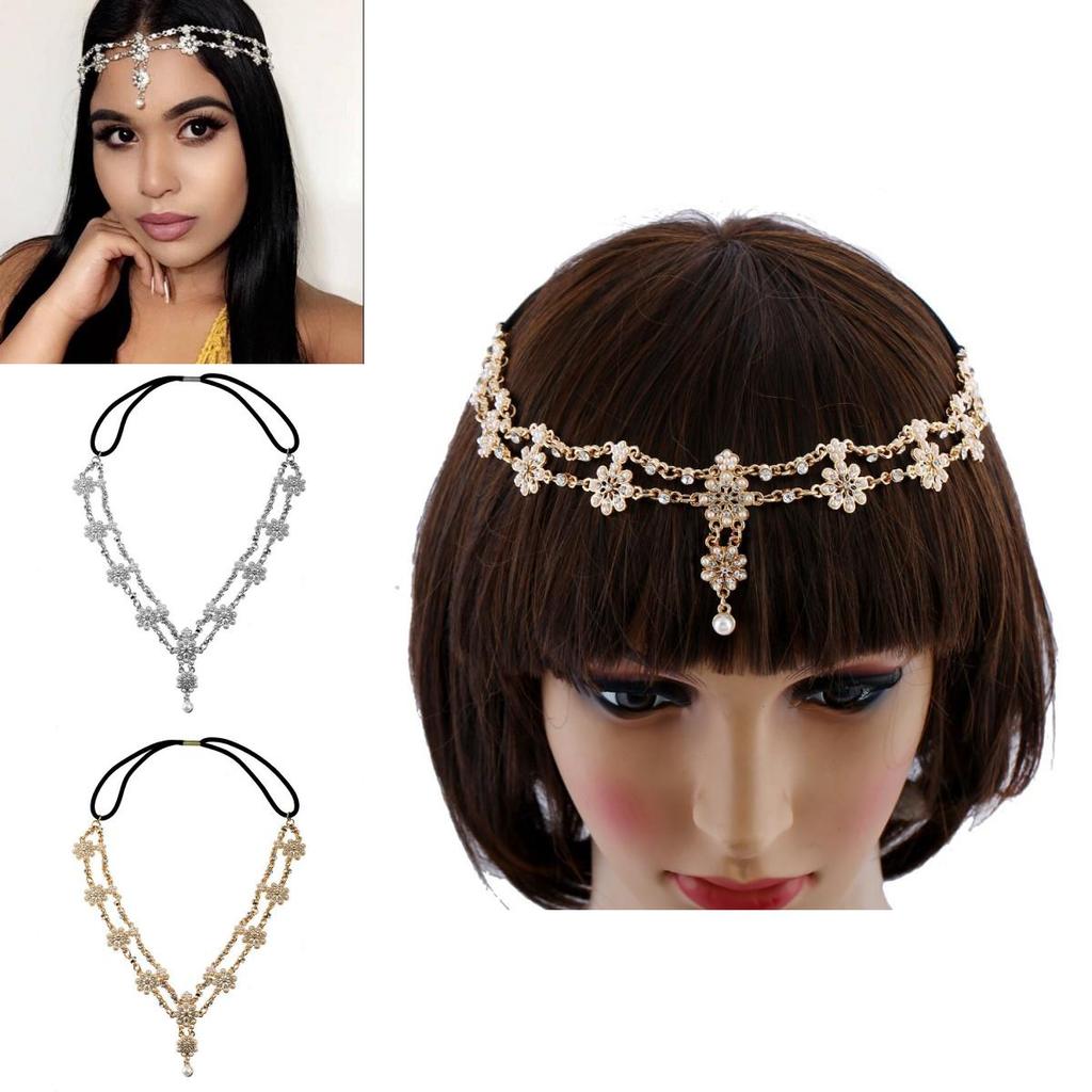 Fashion Simulation Pearl Decoration Flower Design Women Headwear Headband For Weddings And Gifts