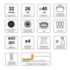 Medelstor Cateringgryta Med Lock Mega-M Standard 32L Dia. 40 cm X H 26 cm N