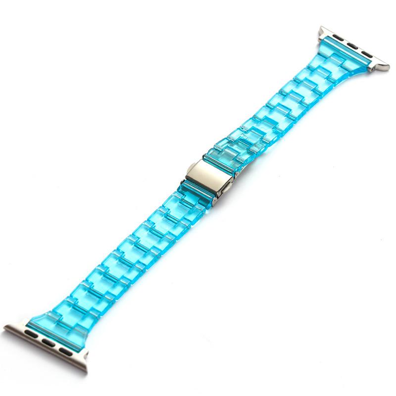 Resin Band for Apple Watch Series 10 46mm/Ultra 2 Ultra 49mm/Series 9 8 7 45mm/6 5 4 SE (2023) SE (2022) SE 44mm/3 2 1 42mm Jelly Watch Strap