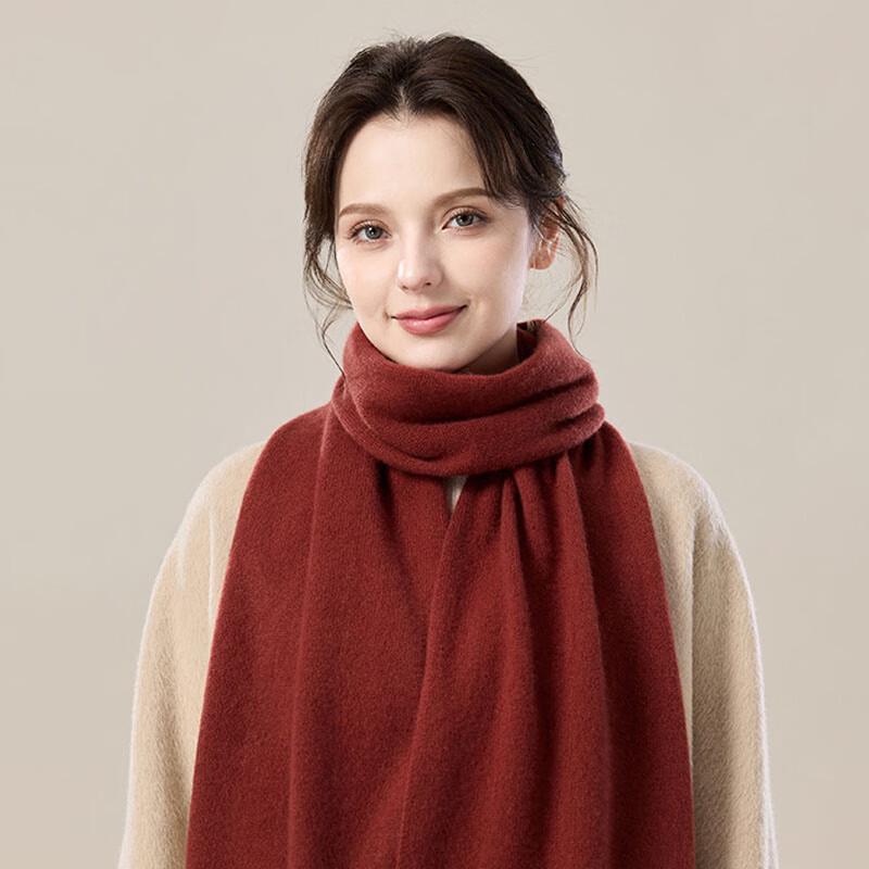 JIUMU Women's Thickened Warm Cashmere Knit Scarf WR125