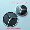 C200 E200 2025 New For Mercedes Benz 52mm 57mm Black Solid 3D & Inside Mirror Star Badge Logo Car Emblem for Mercedes Benz Steer