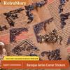 Baroque Corner Landscape Decal - Retro Hollow-Out Material for DIY Journal Decoration and Collage
