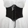 Neue Korsett Punk Schwarz Breiten Gürtel Pu Leder Abnehmen Körper Gürtel für Frauen Elastische Hohe Taille Gürtel Weibliche Cummerbunds