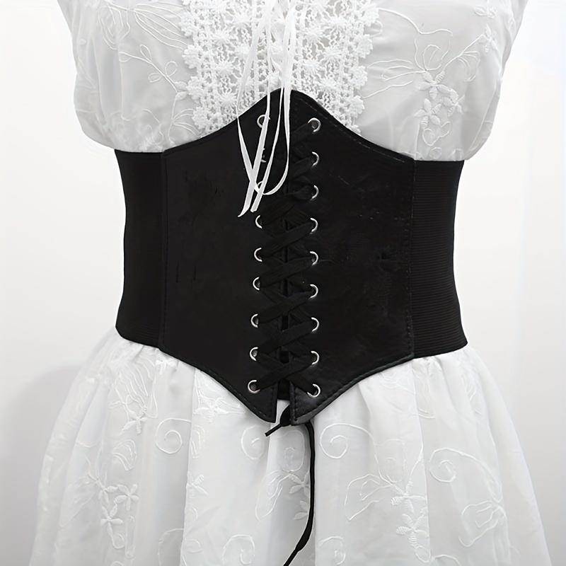 Neue Korsett Punk Schwarz Breiten Gürtel Pu Leder Abnehmen Körper Gürtel für Frauen Elastische Hohe Taille Gürtel Weibliche Cummerbunds