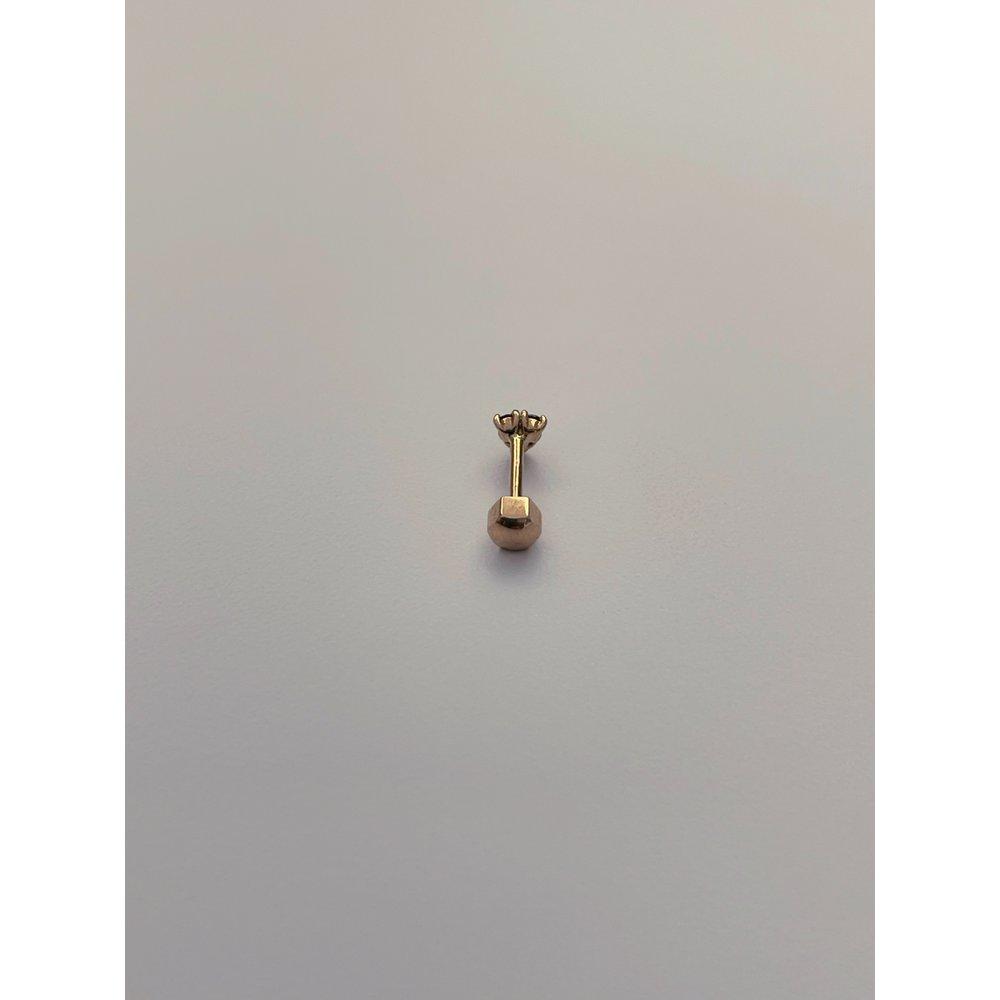 Roseedor Fepr-B-0770 Black CZ 14K Piercing 251610444